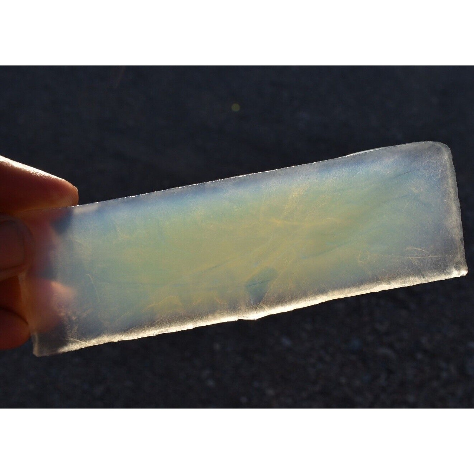 Opalite SLABS (4) Opal Glass Mosiac Flint Knapping Cabochon 5.3" x 1.62" x .25"