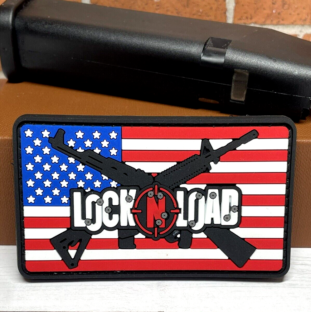 PVC Tactical Patch - Morale Lock N Load Patch - Hook Backed Assault Rifle Patch