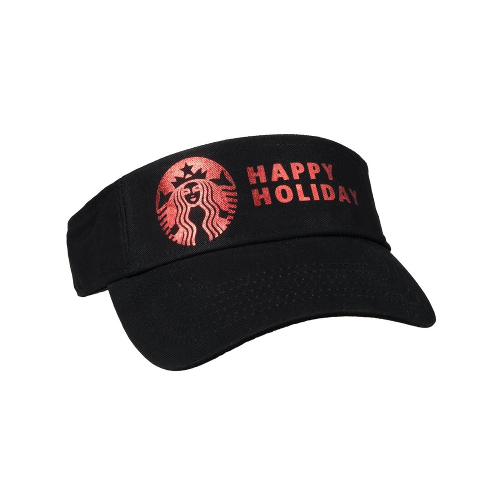Soft Metallic Foil Design Starbucks Visor Cap