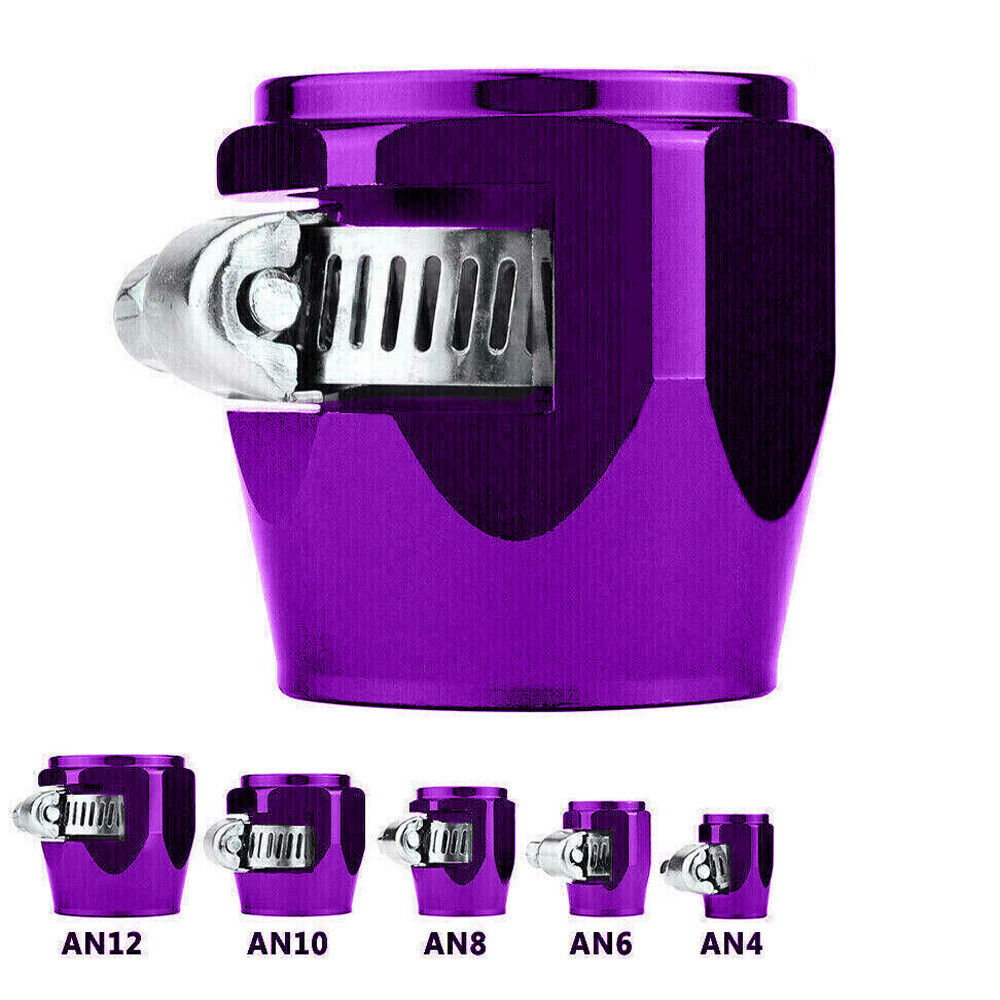 2/5/10pc 4/6/8/10/12AN Hex Hose Finisher Clamp Screw Band Hose End Cover Fitting