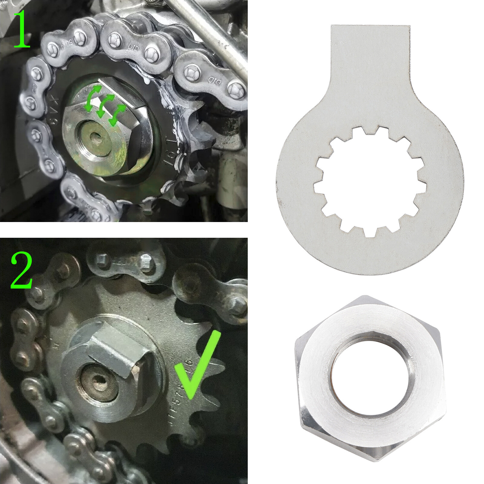 Front Sprocket Nut Lock Washer Tab Kit For YAMAHA R6 YZF 600 1000 TDM 850 US