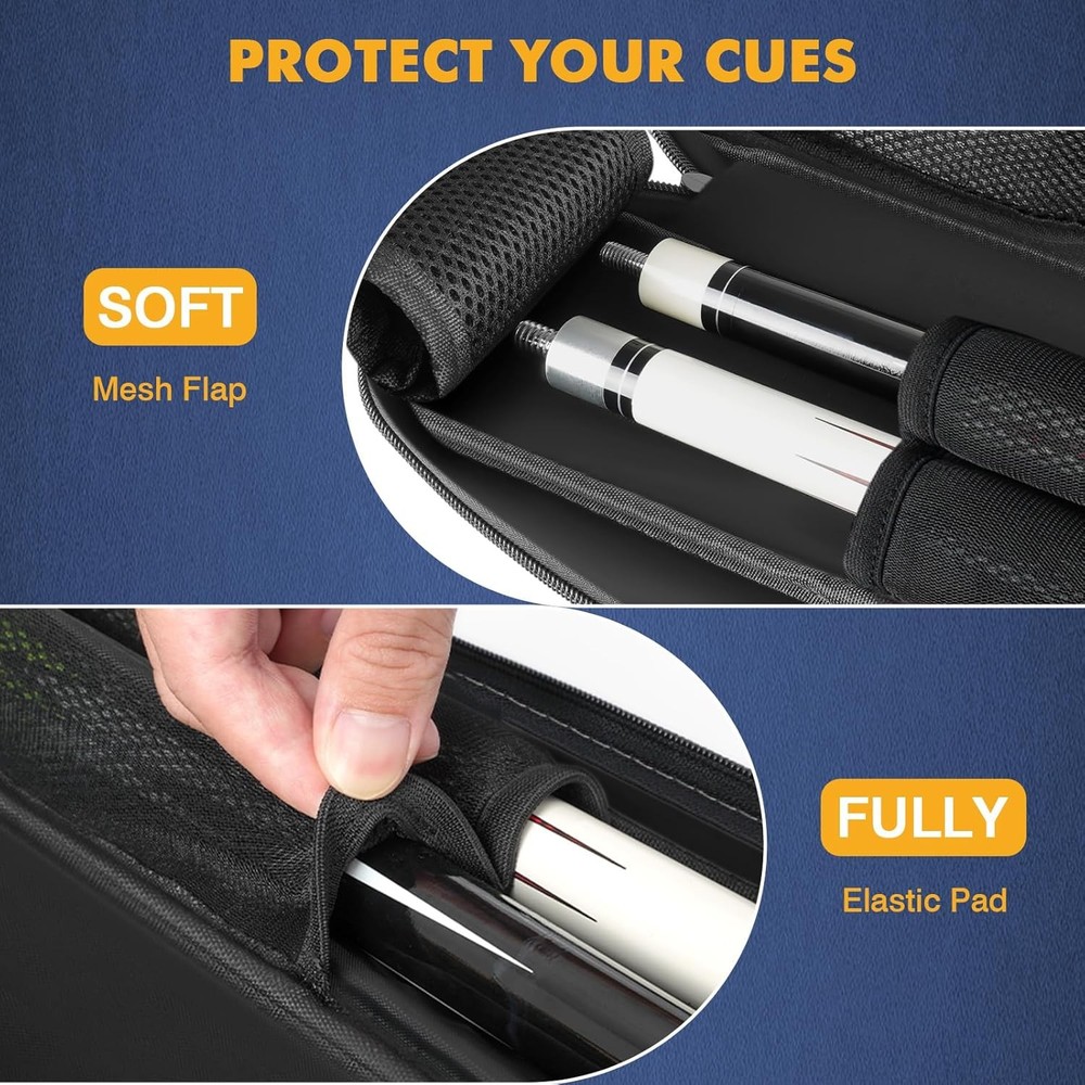 Pool Cue Case, Stick Case 2x2 2x2, Green/Black