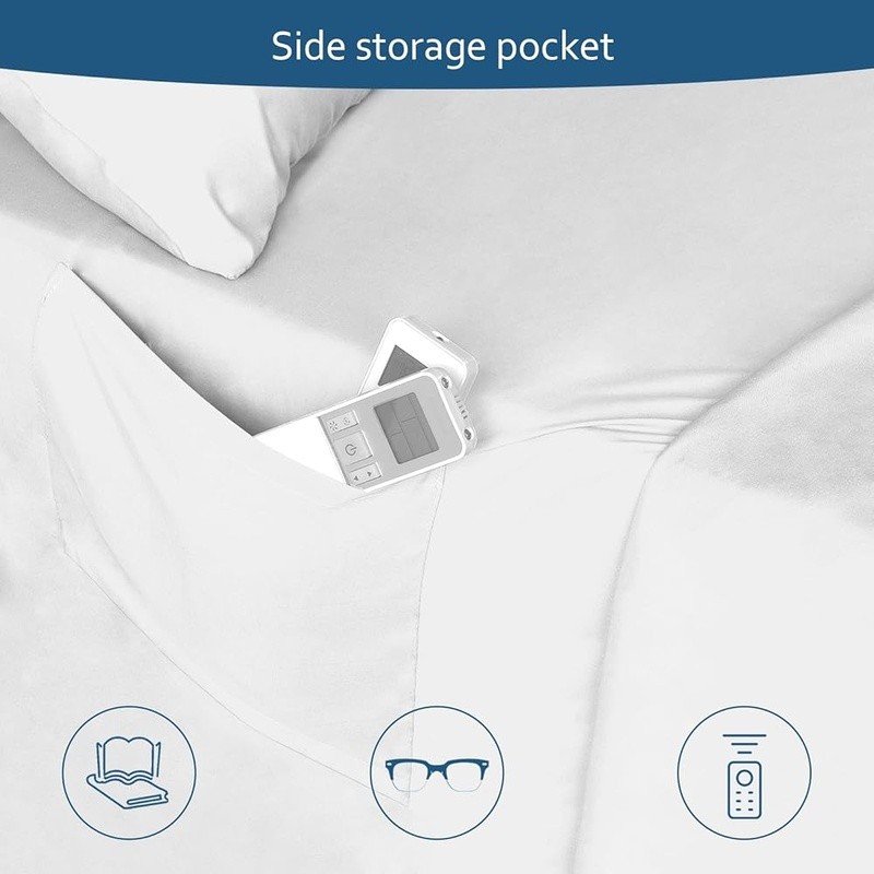 Extra Deep Pocket Sheet Set Soft Microfiber Fitted Flat Pillowcase Storage New