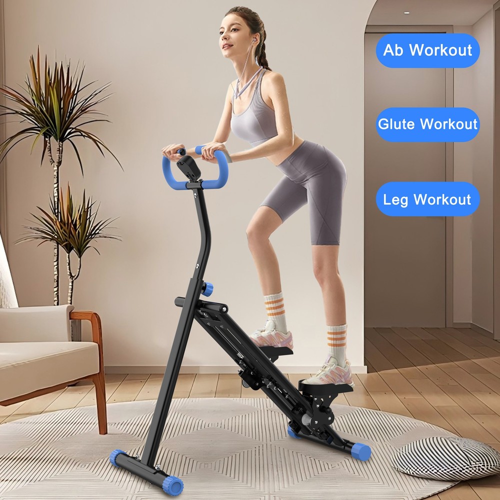 Vertical Climber Stair Stepper Full Body Workout Machine Adjustable Handlebar