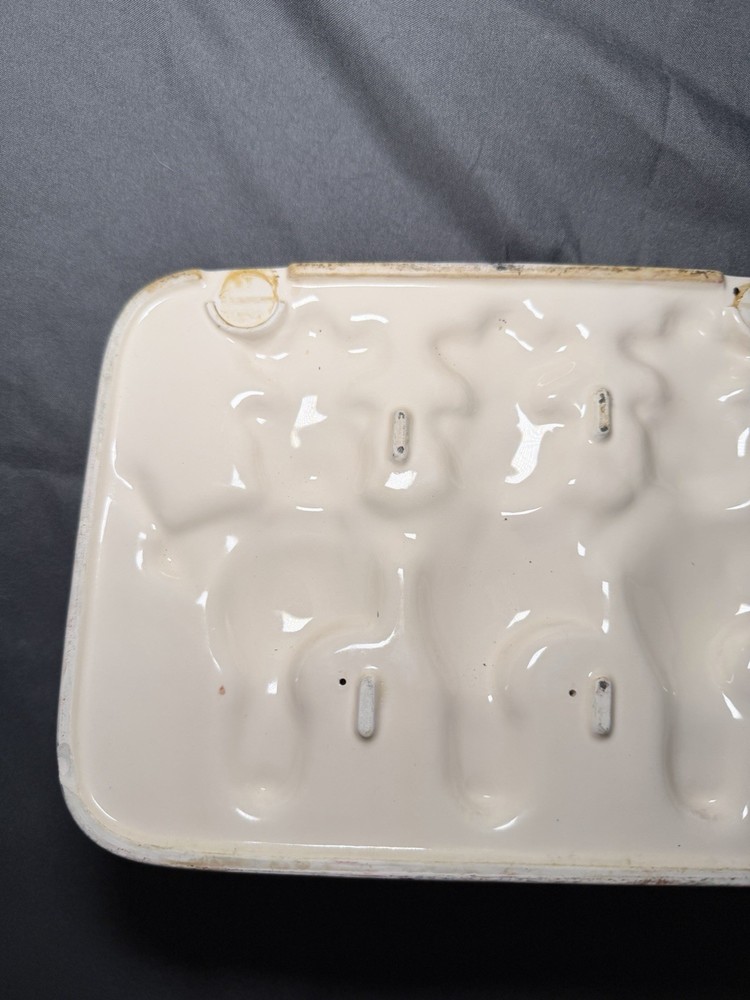 Vintage Ceramic Teddy Bear Chef Wall Hooks / Key Holder – 3 Hook