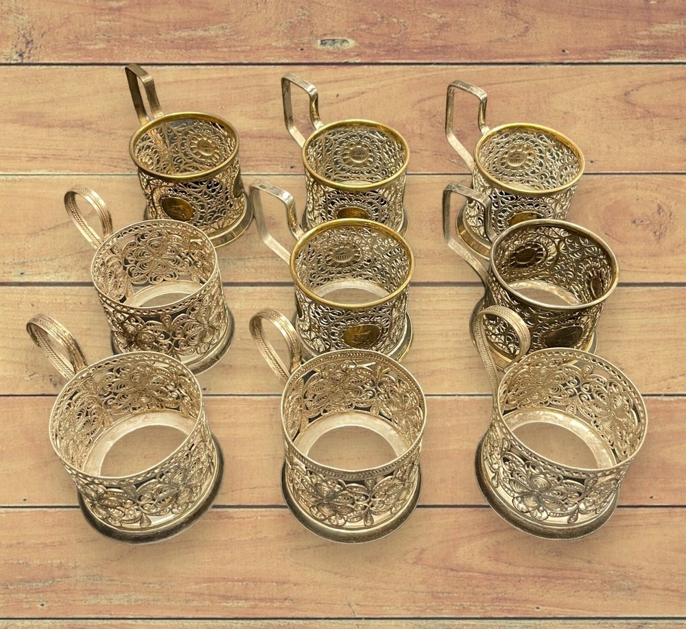 Silverplate Russian Cup Holders