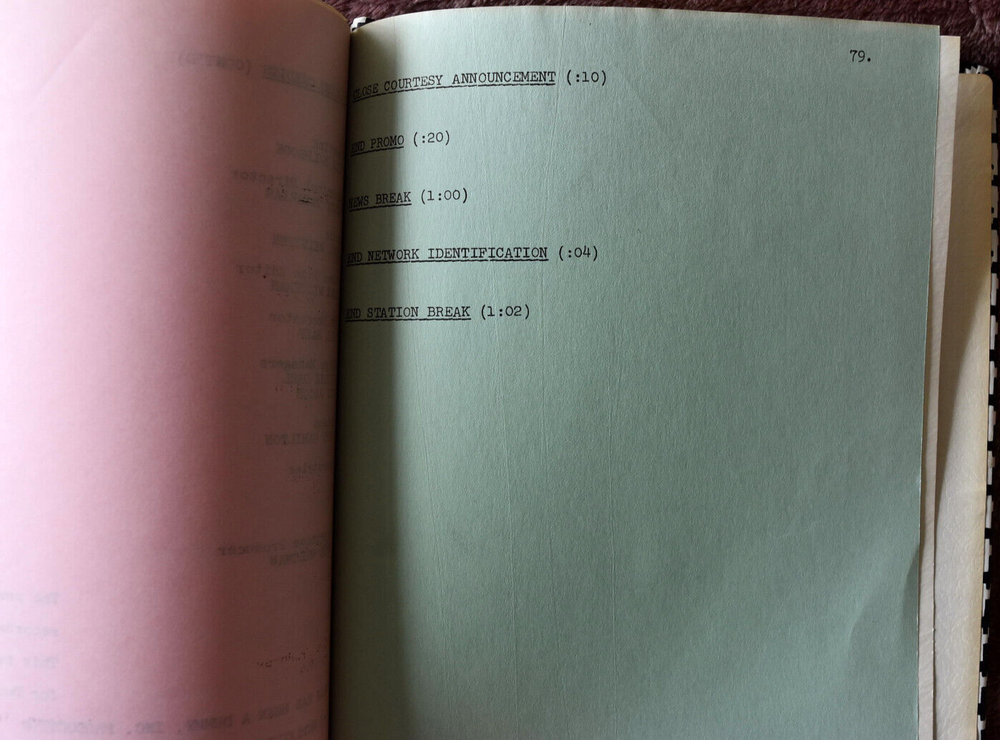 1978 The Tim Conway Show Original Script Screenplay First Draft
