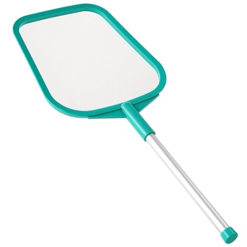Pool Skimmer - Pool Net with Pole, Pool Skimmer Net with Solid Plastic Frame,