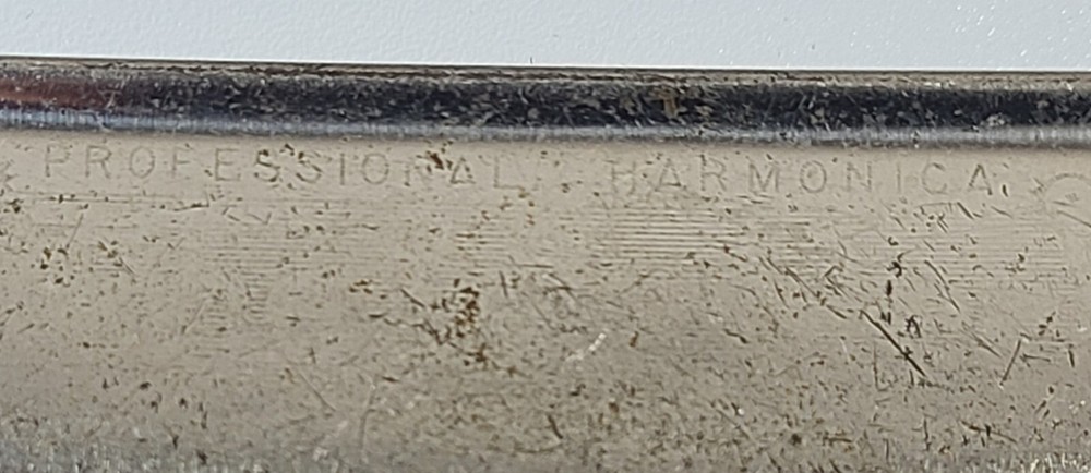 M Hohner Professional Harmonica Silver Bronze Solid Rectangular USA Made Vintage