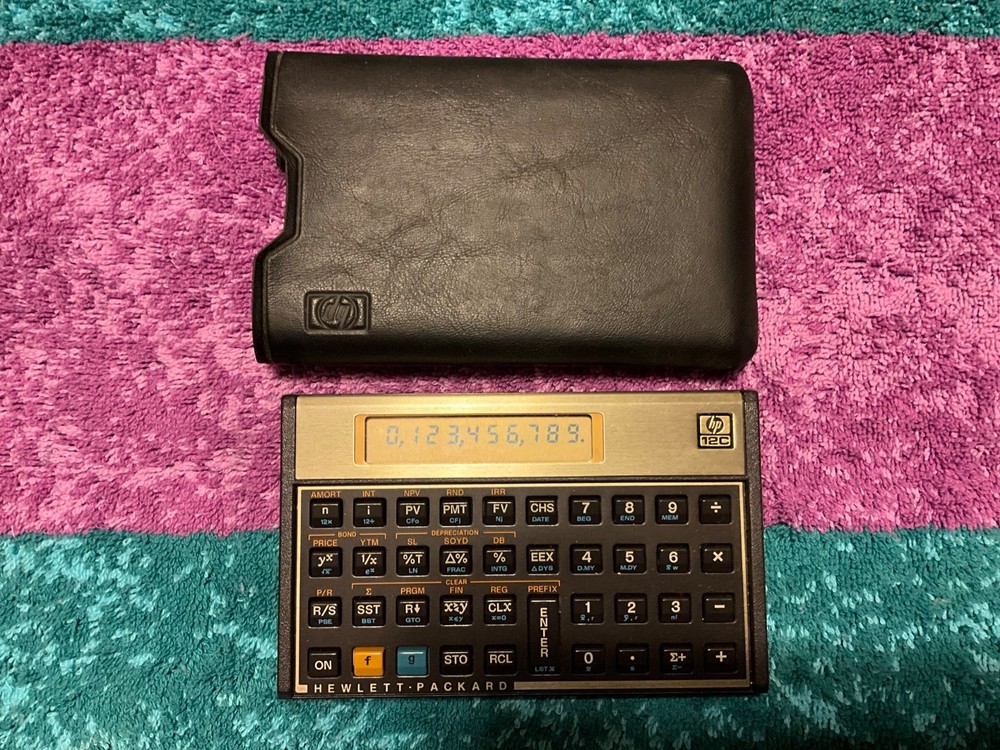 Hewlett-Packard HP 12 C Calculator With Case Tested As Is