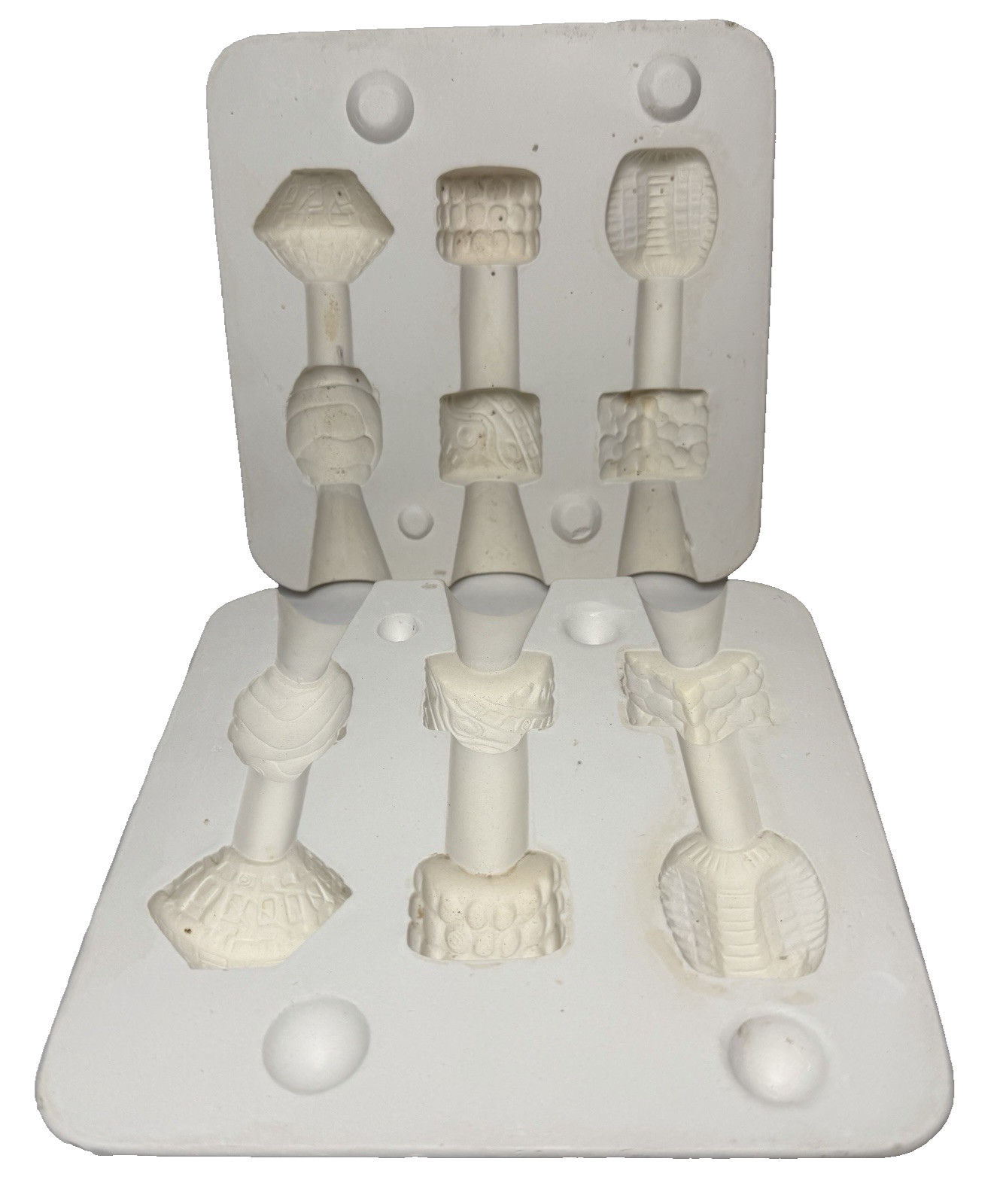 Duncan DM 43C Ceramic Slip Casting Mold Large Macrame Beads 1976 Vintage