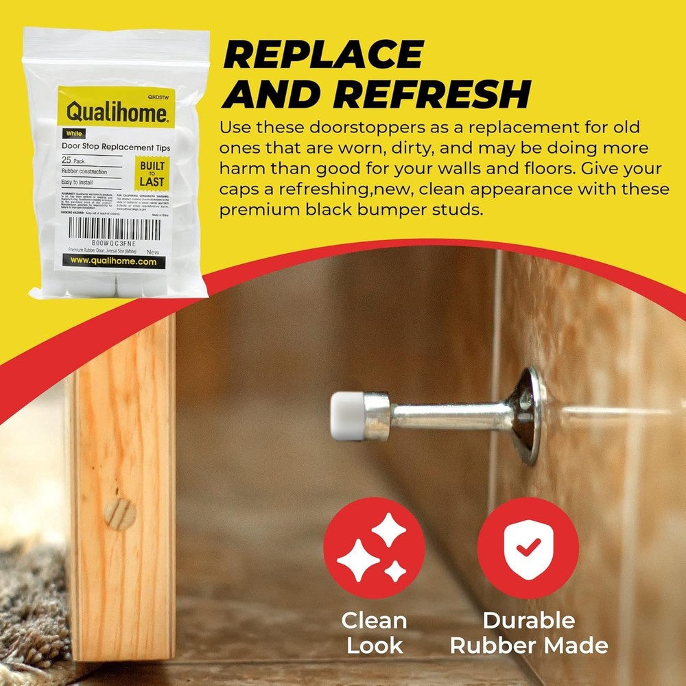 Rubber Hinge Door Stopper Cushion Replacement Ends