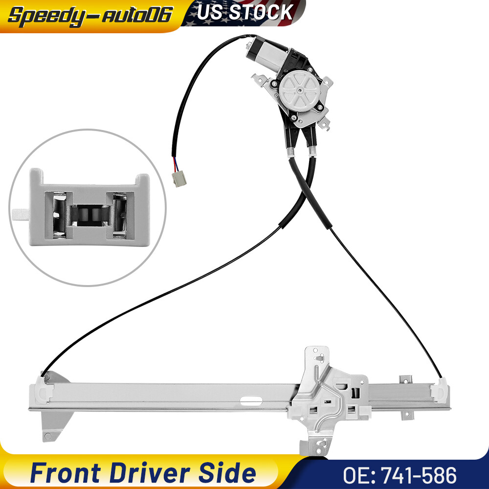 For 1992-2014 Ford E150 E250 E350 Van Front Left Power Window Regulator w/ Motor