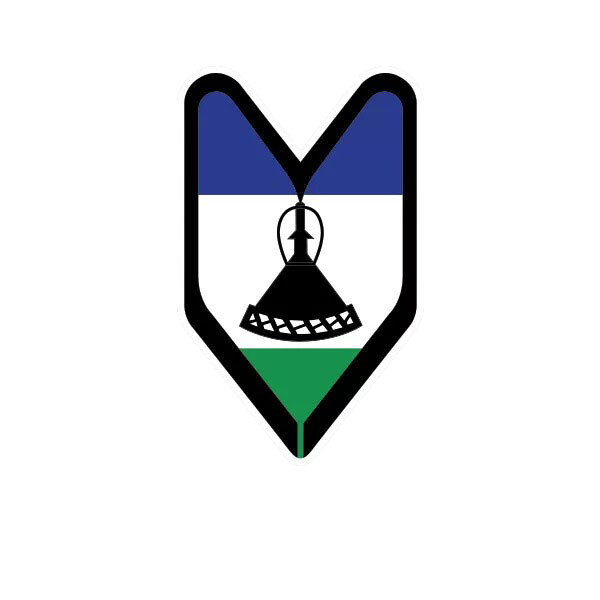 Lesotho Driver Badge Sticker Decal