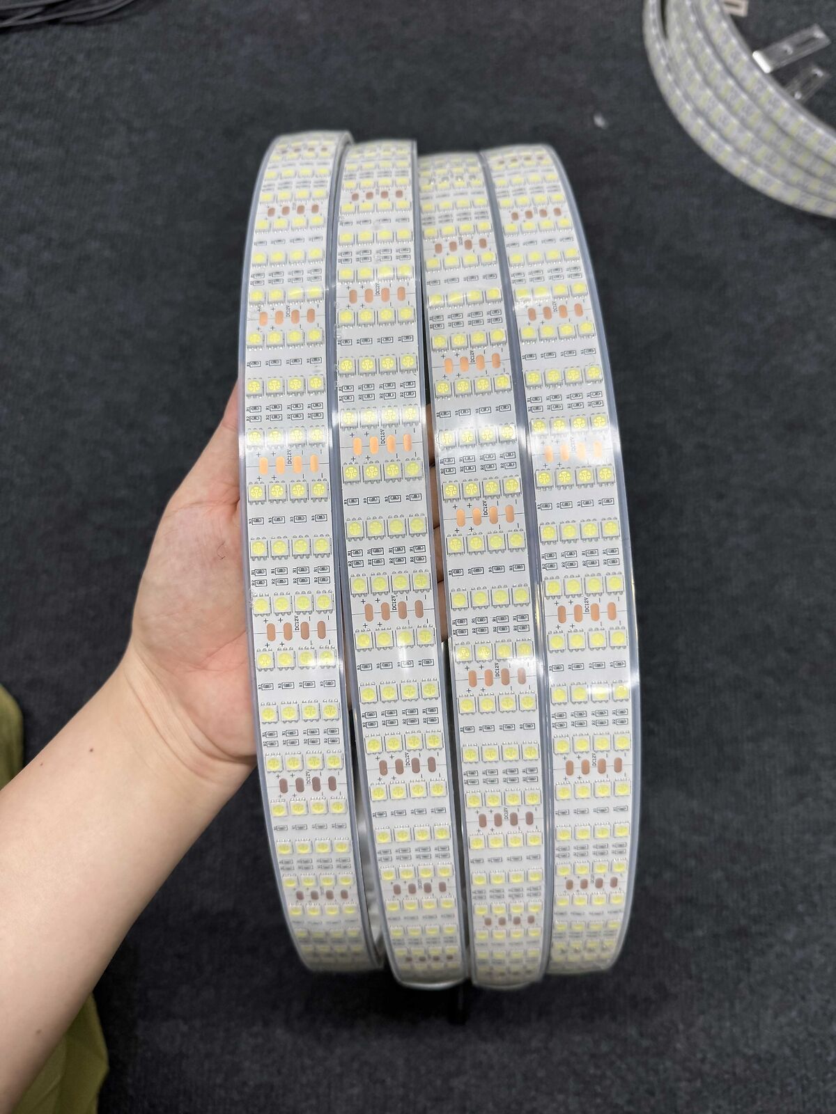 4PCS Quad Row Brightest 17.5" Wheel Rings Lights illuminated Strobe White LEDs