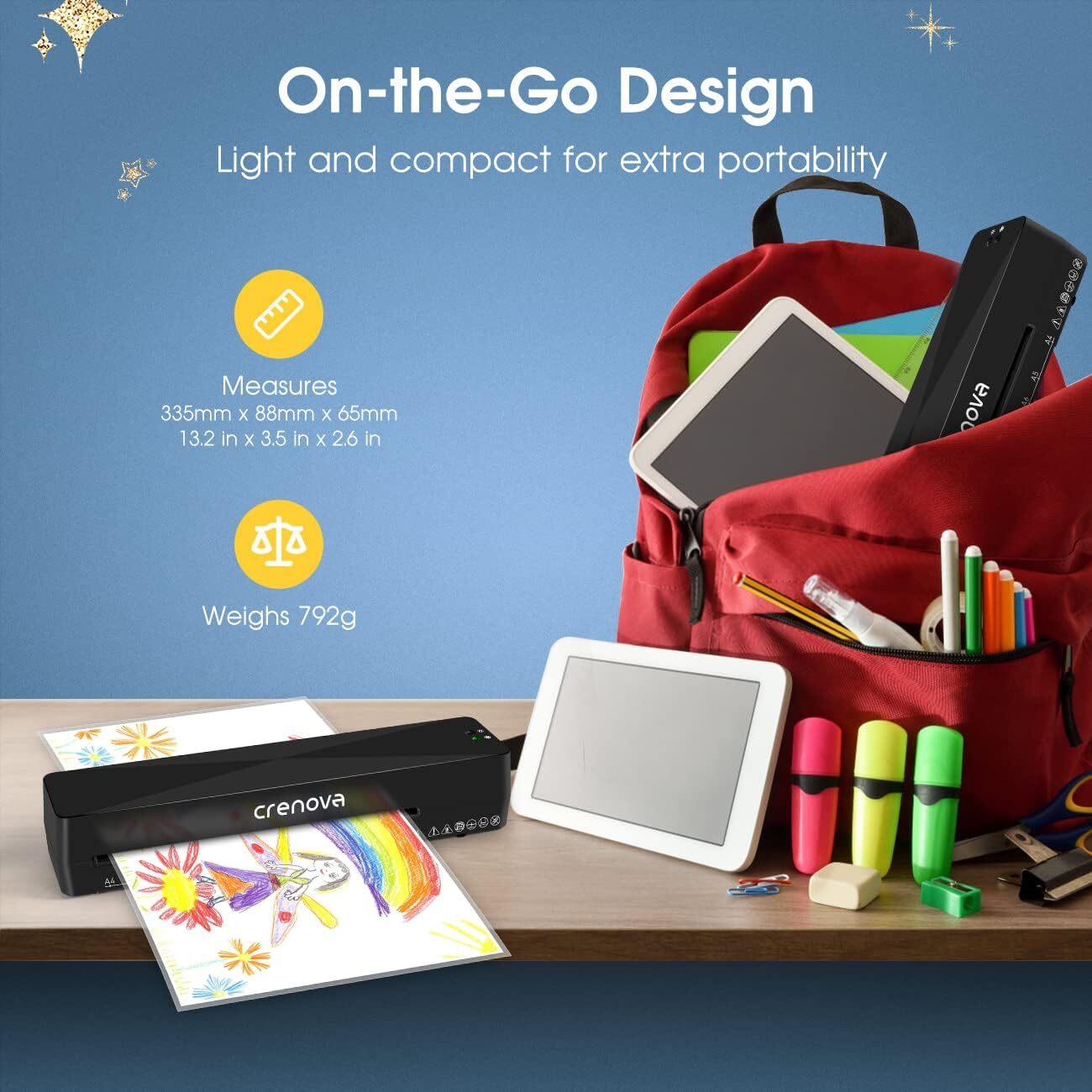 Laminator Machine A4 9 Inch 4 in 1 Thermal Laminator NO Laminating Pouches