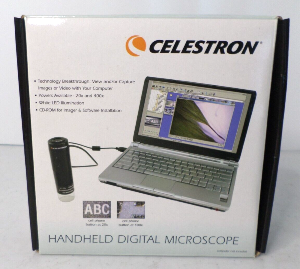 Celestron Handheld Digital Microscope 20x and 400x Model 44300
