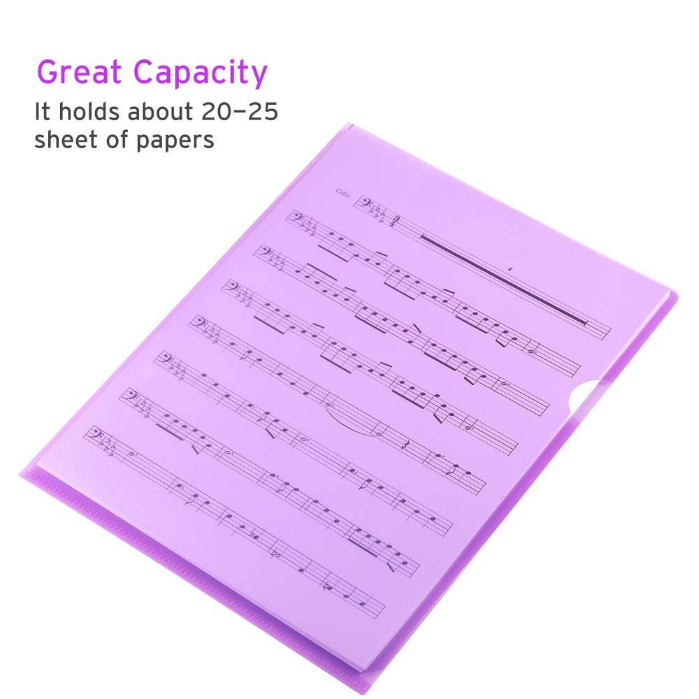25 Pack Clear Document Folder Project Pockets, Clear Plastic Folders Letter S...