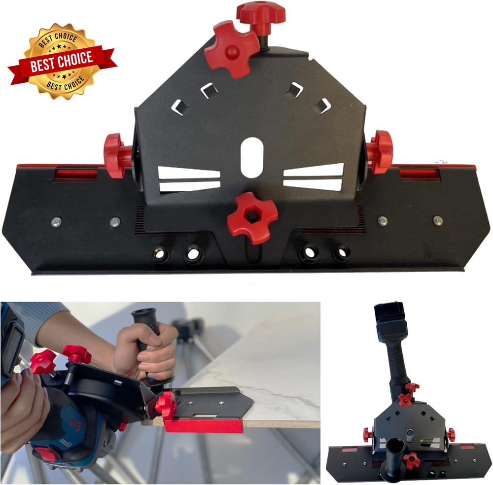 45 Degree Tile Chamfering Tool - Precision Mitering Bracket for 4-1/2" & 5" Angl