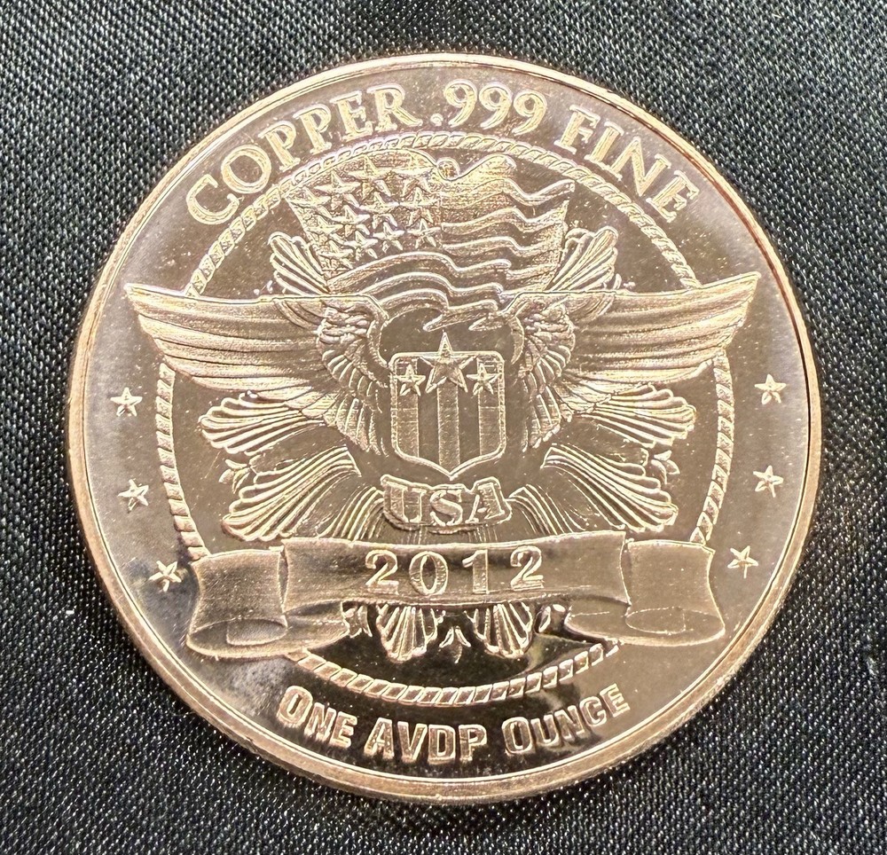 "2012 Panda Bear" Round 1oz .999 Copper Round