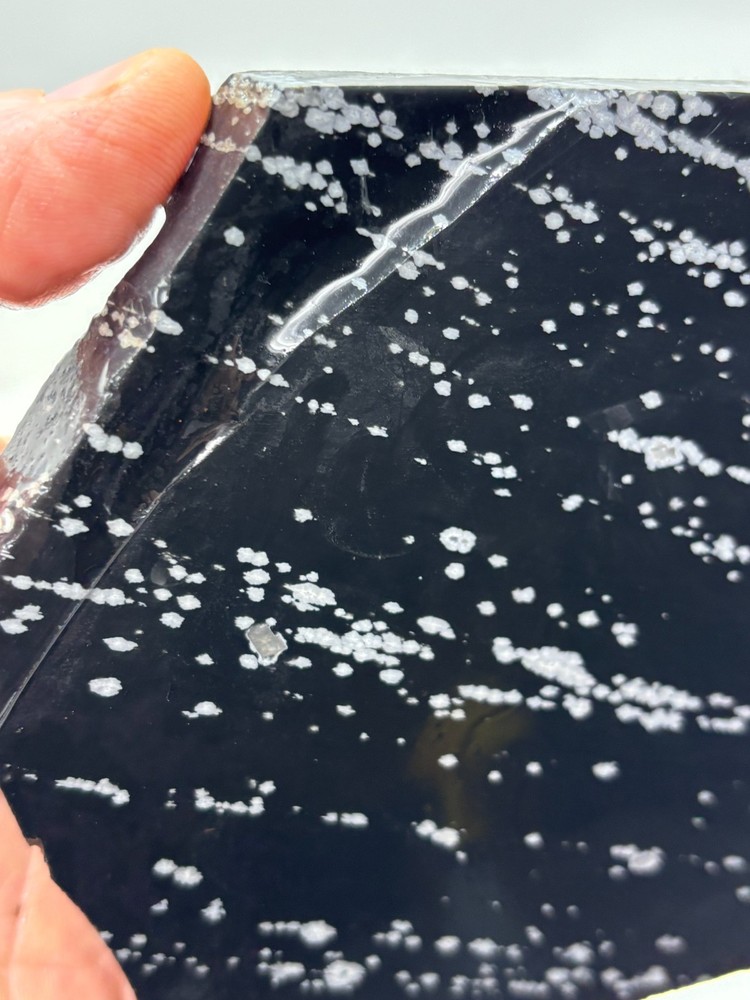 Large Snowflake Obsidian Slab Lapidary Cabbing Knapping Combo ship avail