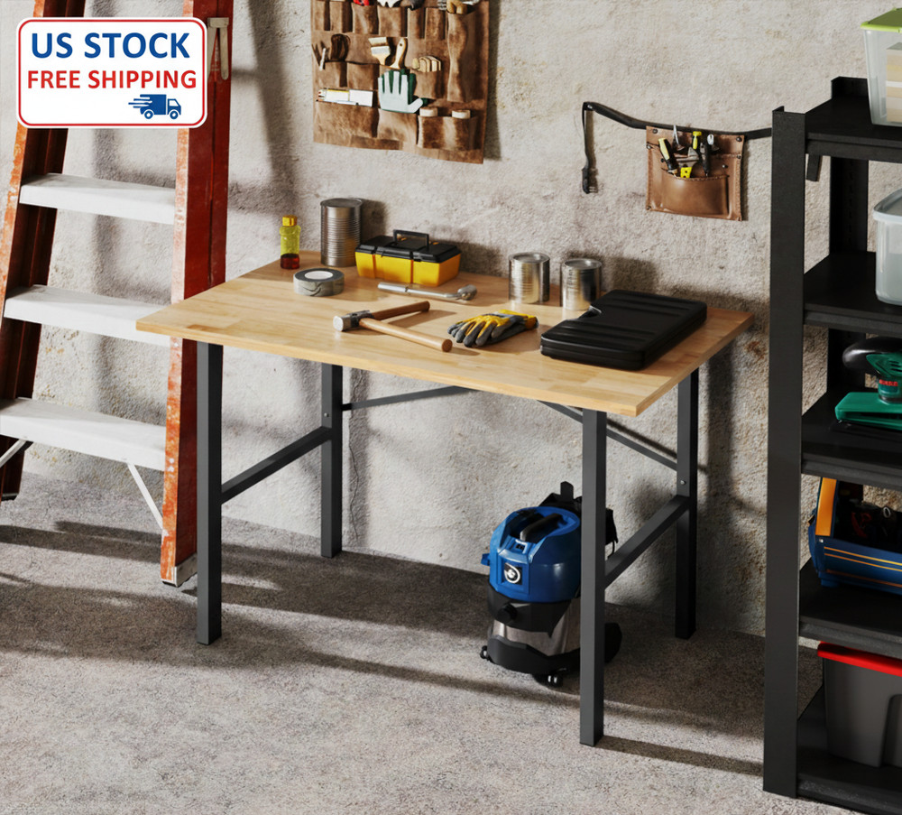 Heavy Duty Workbench with Pegboard Drawer Multi-Purpose Tool Storage Work Table