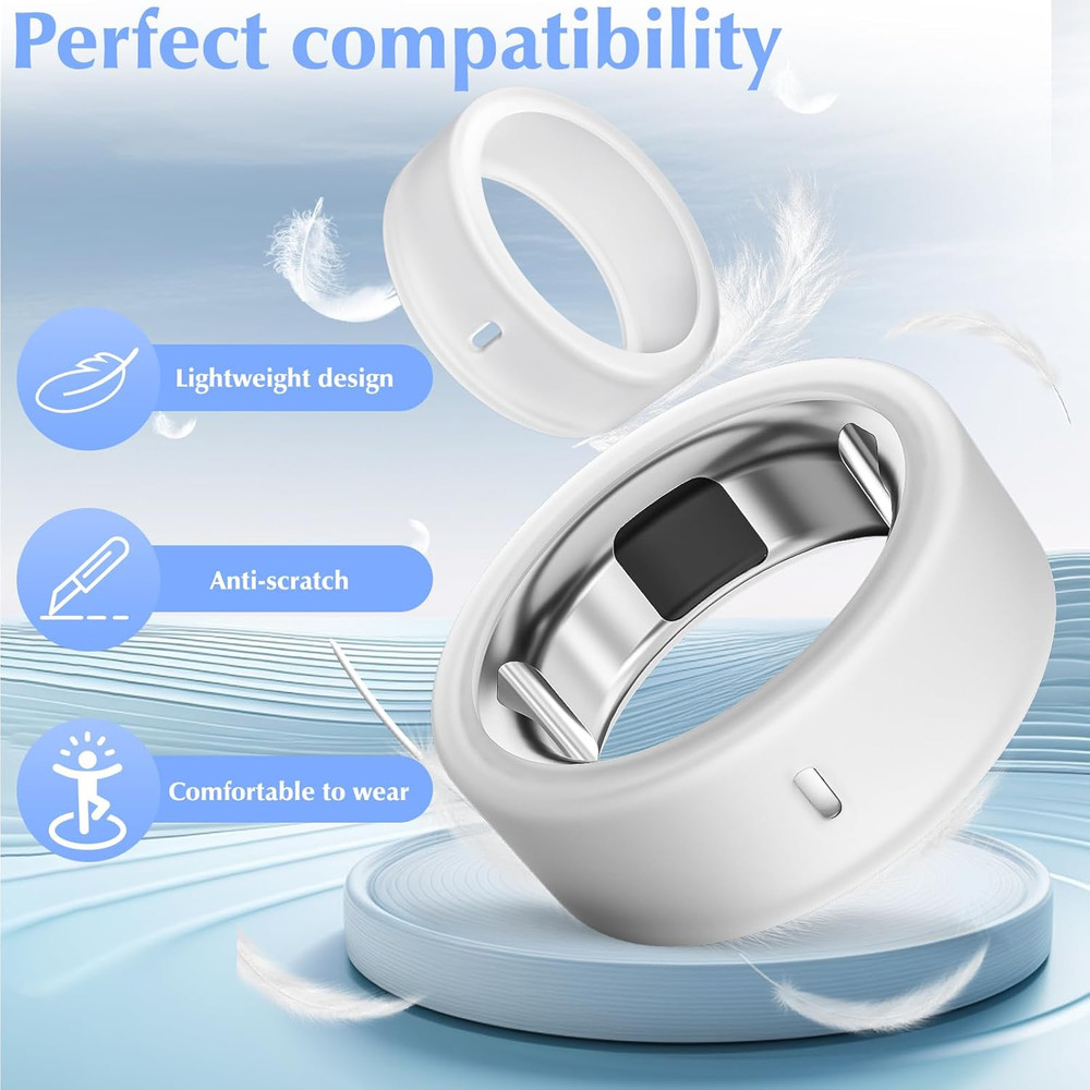 8 Pack Ring Protector Compatible with Oura Ring Gen 4/Oura Ring Gen 3, Silicone