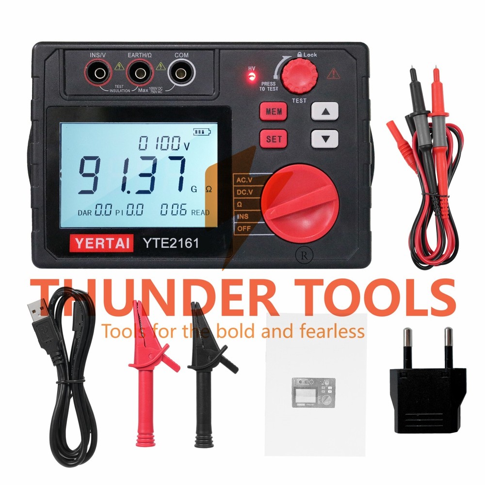 Thunder Tools YERTAI Digital Insulation Resistance Tester