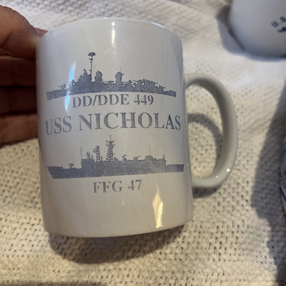 USS Nicholas DD/DDE 449 FFG 47 coffee mug