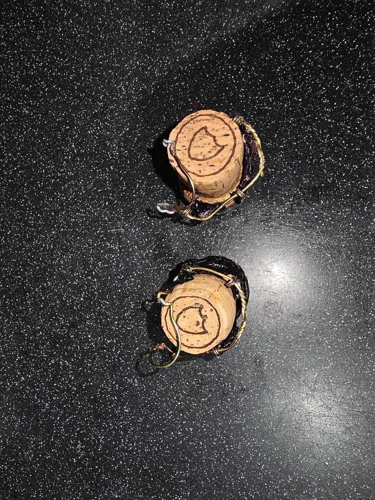 2 Empty dom perignon Cork, NO Bottle Just Corch ,regular &rose