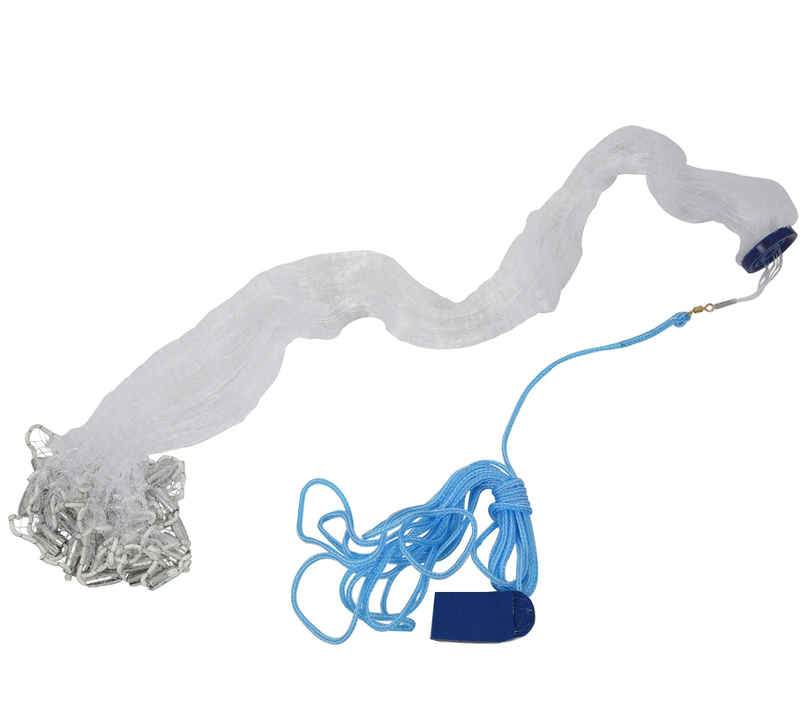 Heavy Duty Fishing Cast Net Bait Easy Throw Hand Cast Strong Tire Trap Line Mesh