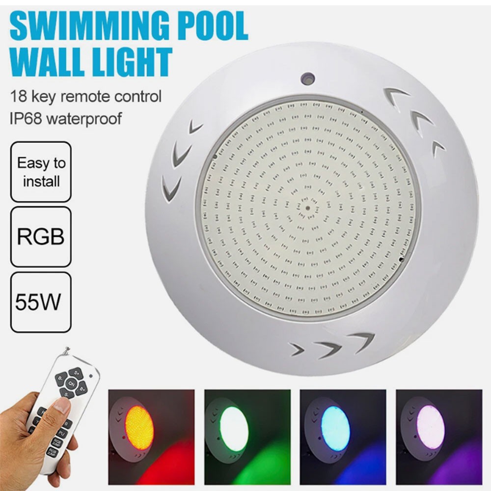 NEW LED Light 12V RGB Remote Control Memory Function Resin Filled Swimming Pool