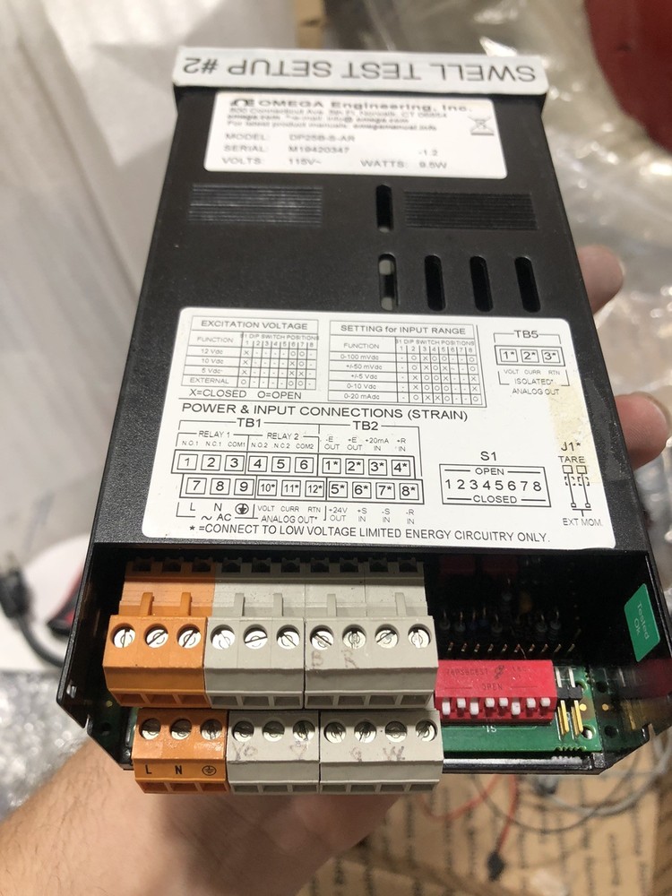 Omega Engineering DP25B-S-A Strain Gauge Panel Meter 5K Lb Compression Load Cell