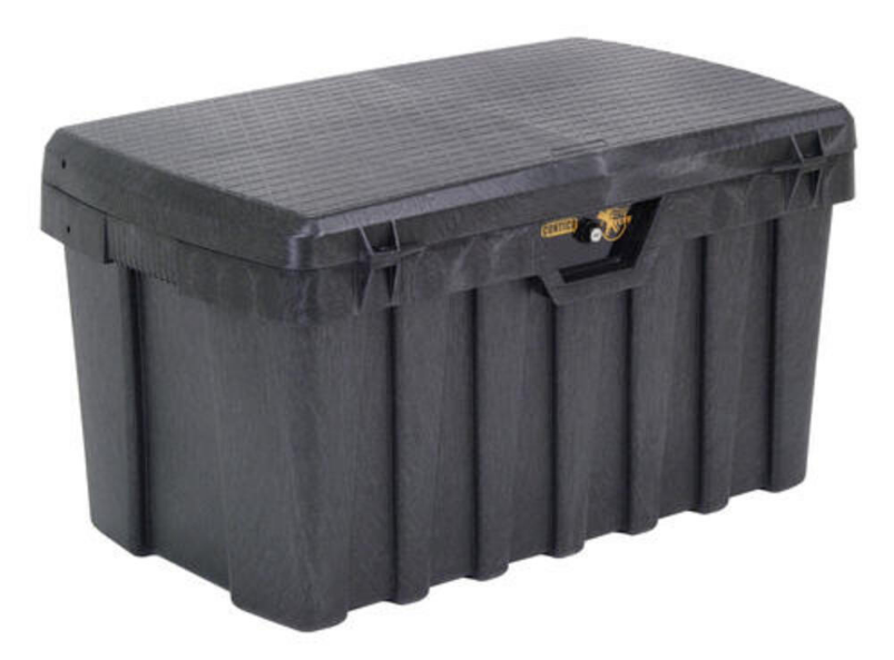 Large 50 Gallon Heavy Duty Black Tuff Bin Lock Tool Box Security Locking Storage