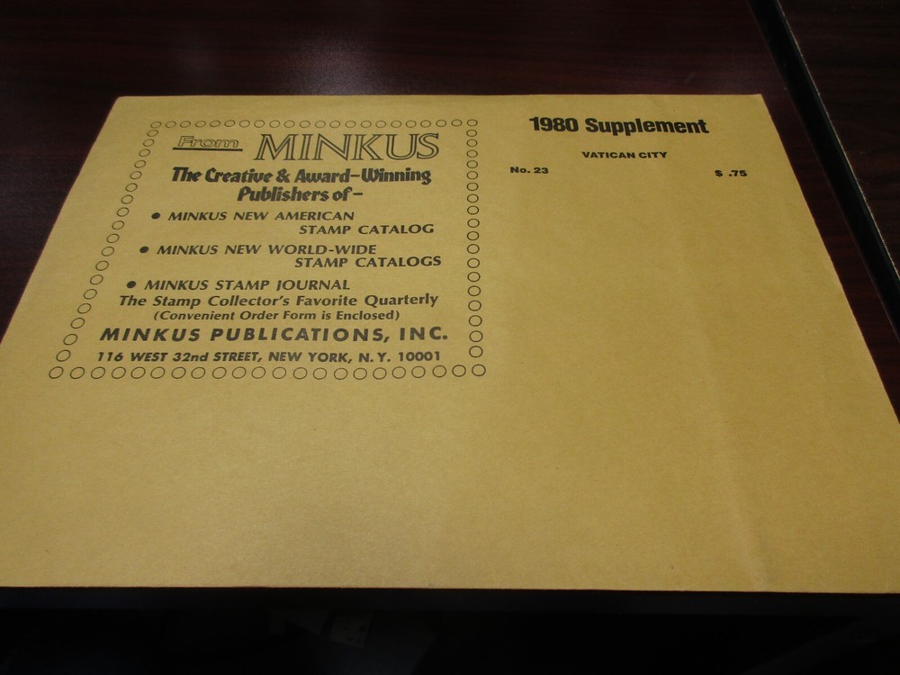 "MINKUS" 1980 SUPPLEMENT VATICAN CITY #23  W/FREE SHIPPING!!!