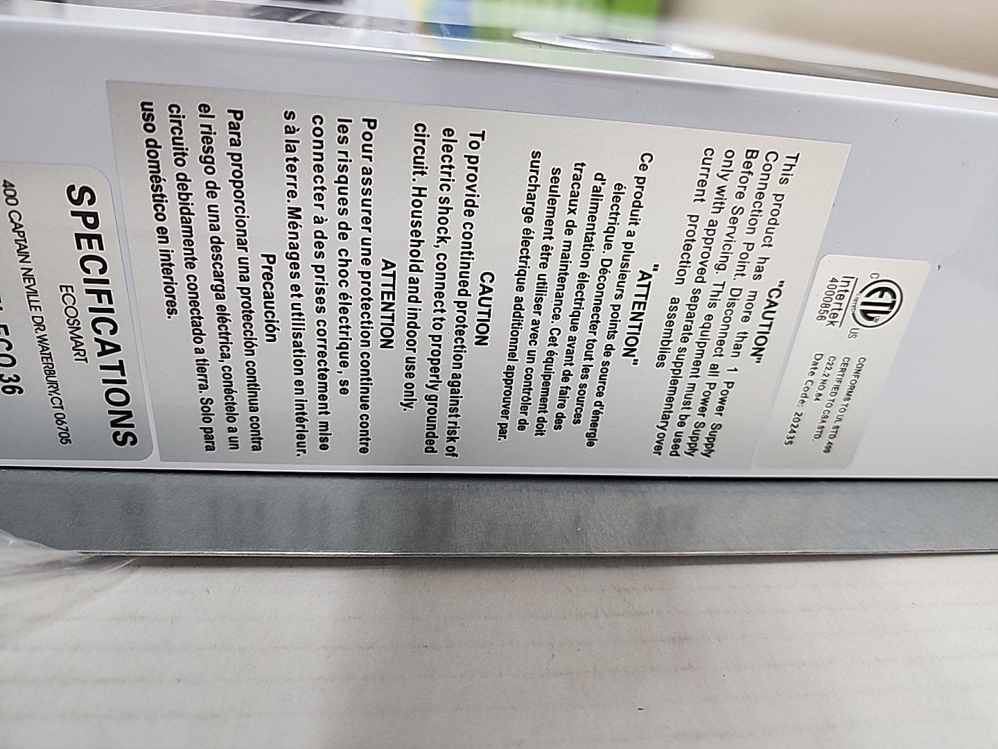 EcoSmart ECO 36 kW 7.03 GPM 240-Volt Electric Tankless Water Heater ( NEW )