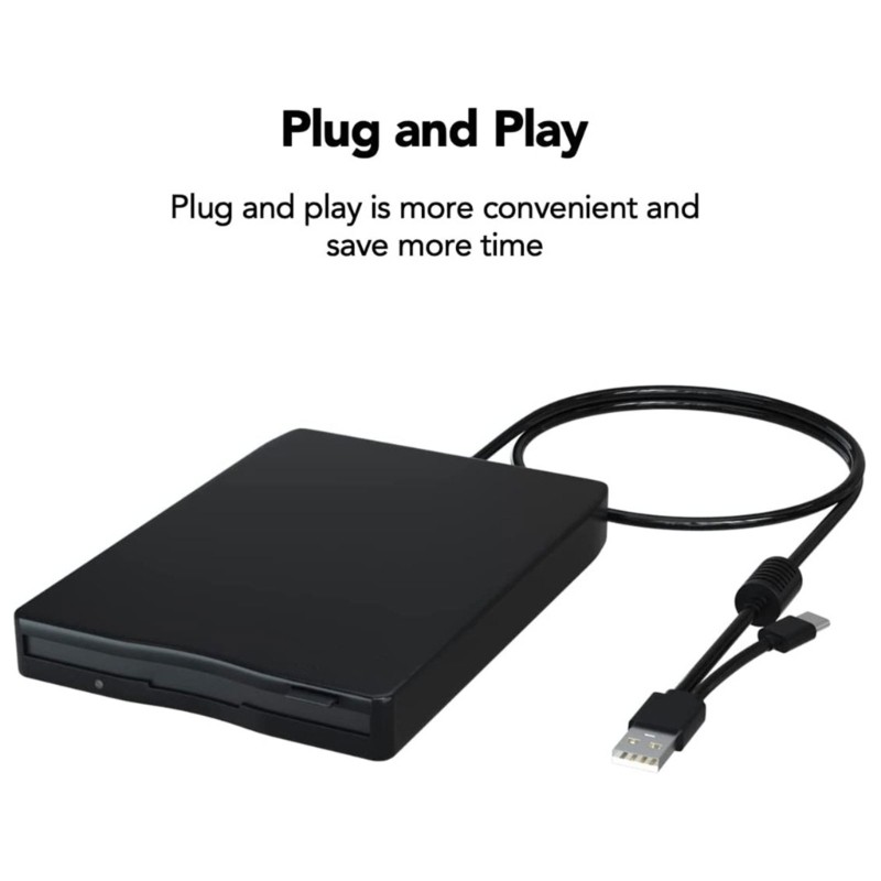 ABS External Floppy Drive for Win OS with USB Type C Floppy Disk Reader