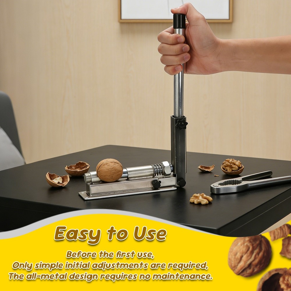 Black Walnut Nut Cracker, Wall-mounted Nutcracker, Heavy Duty iron - Unpainted