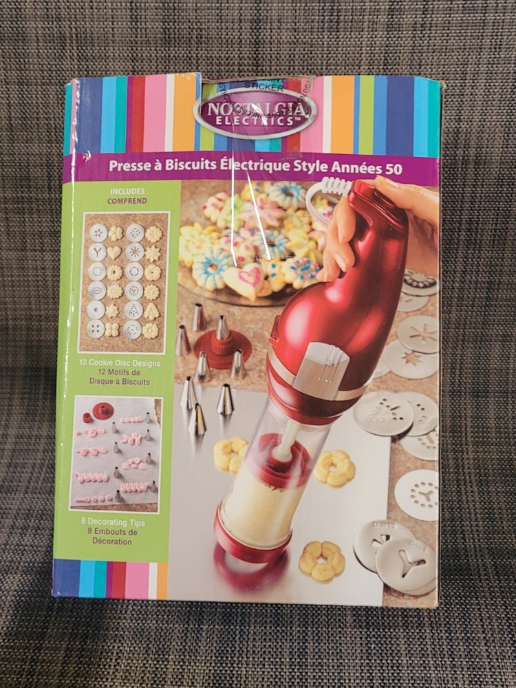 Nostalgia Electric Cookie Press  RED
