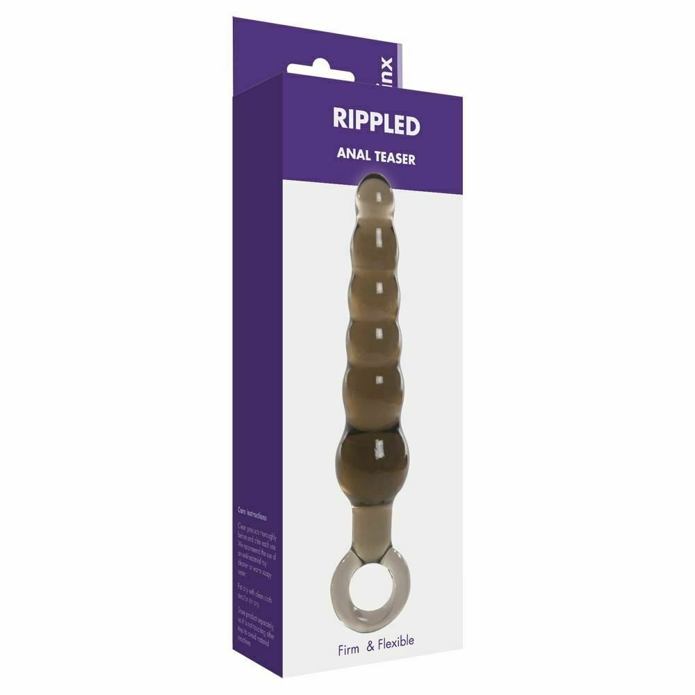 Beaded Anal Teaser Anus Stimulator with Ring Control Handle Back Door Play