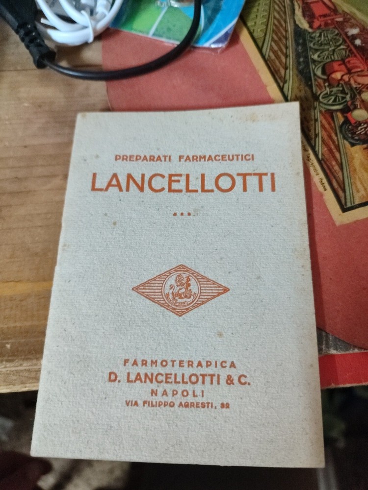 Poster brochure advertising pharmaceutical preparations lancellotti catalog