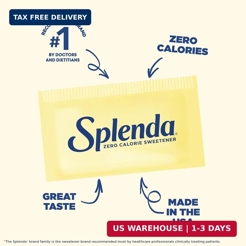 SPLENDA Zero Calorie Sweetener Value Pack, 800 Count Packets