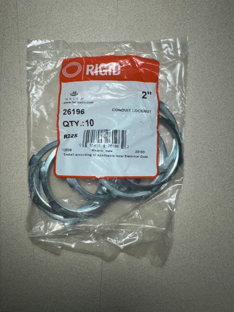 2" Locknuts Electrical Conduit Rigid Halex 26196