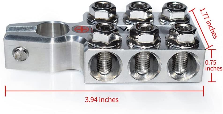 Lead Acid Battery Terminal Clamps 8AWG up to 4/0(XL) AWG Gauge A12 SAE/DIN/EN