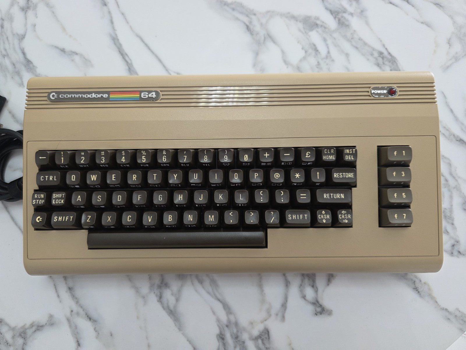 Commodore 64 Vintage Computer With Power Supply - Powers On *Please Read Desc.*