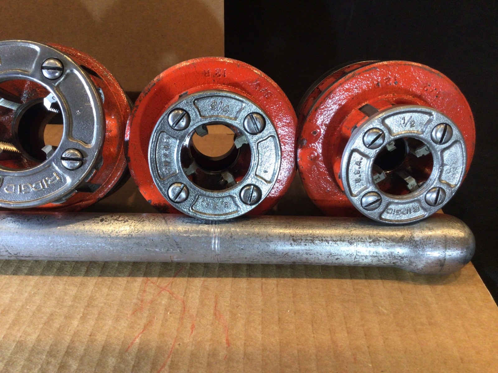 RIDGID 12 R PIPE THREADING DIE SET 1/2"-2", 6 Die Heads, FITS RIDGID 700 12R