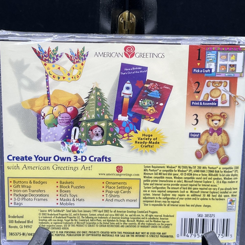 American Greetings Crafts CD Version 7 PC Software - NEW