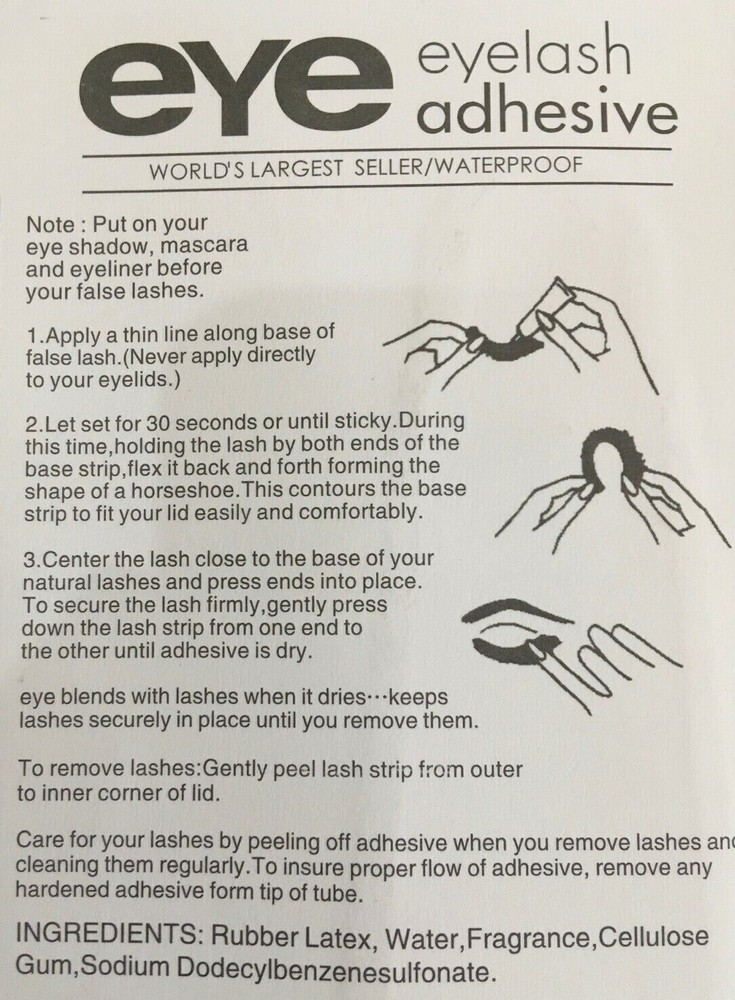 Waterproof Eyelash Glue Makeup Tools Strong Professional False Hypoallergenic.