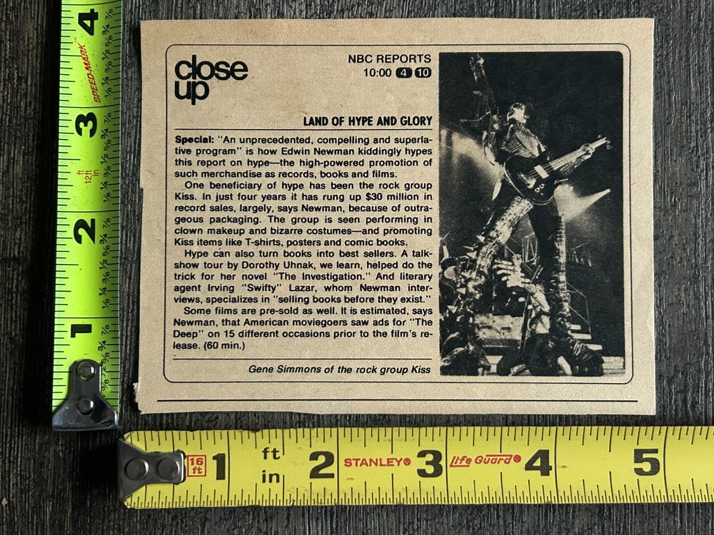KISS Ad Advert Alive 2 Land Of Hype And Glory TV Show 1978 Vintage Kiss Aucoin