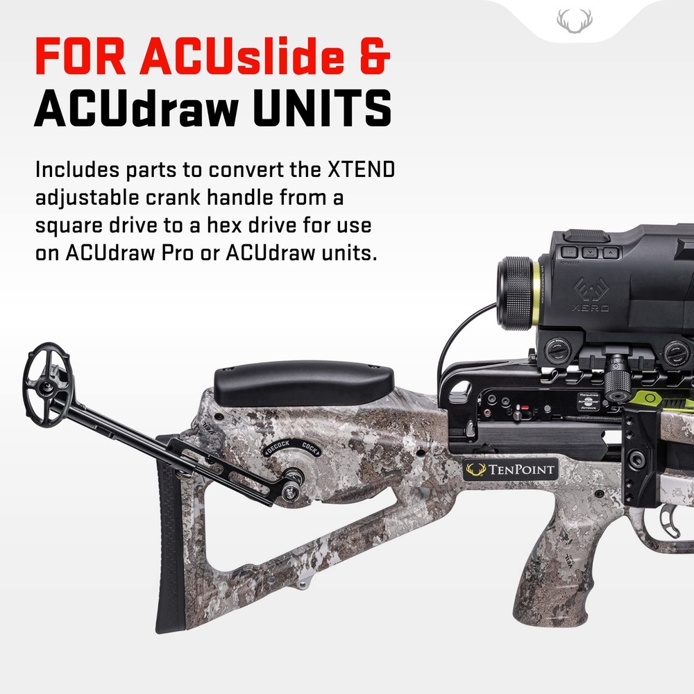 TenPoint 6” XTEND Adjustable Crank Handle - Compatible with All ACUslide Bows...